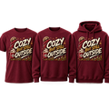 Cozy But Still Outside premium T-shirt, crewneck, and hoodie lineup