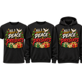 All I Want Is Peace and Presents premium T-shirt, crewneck, and hoodie lineup