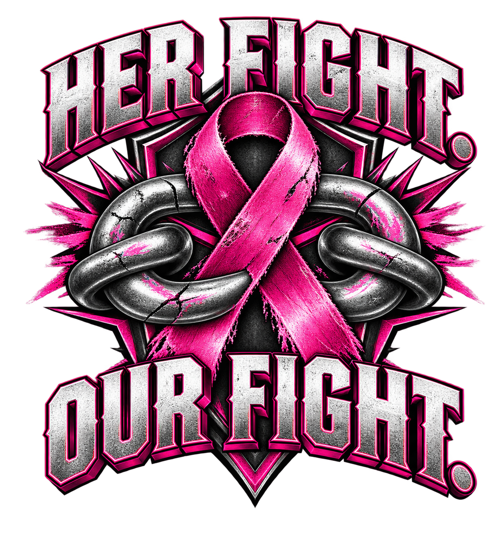 Her Fight Our Fight breast cancer awareness print artwork