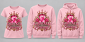 Crowned in Courage blush tee crewneck and hoodie lineup