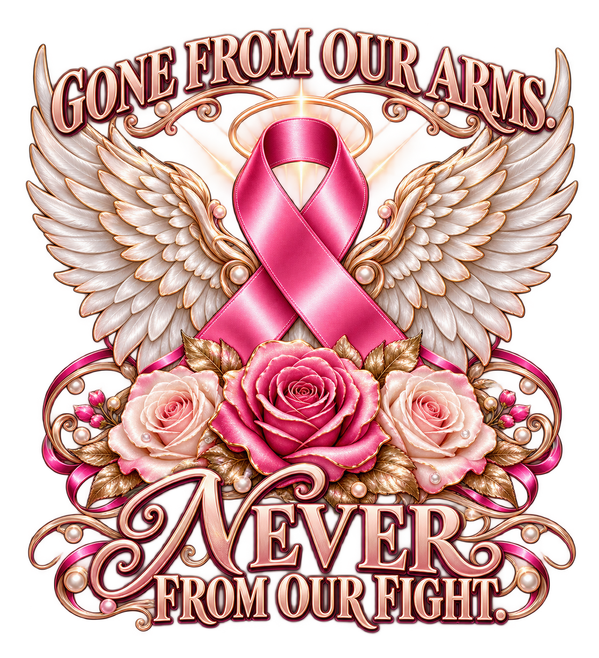 Gone From Our Arms Never From Our Fight memorial artwork