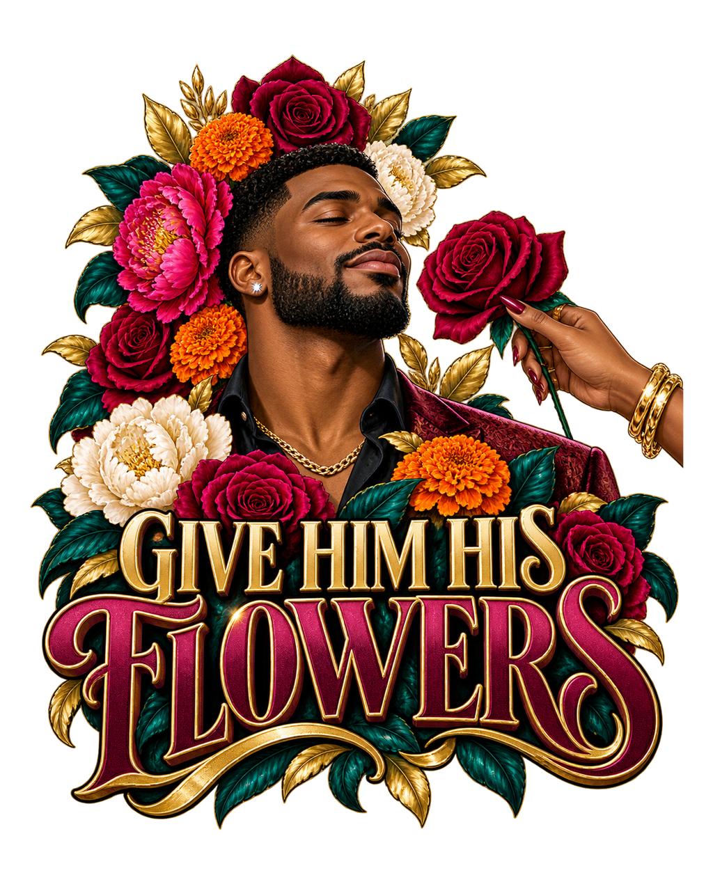 Give Him His Flowers print artwork