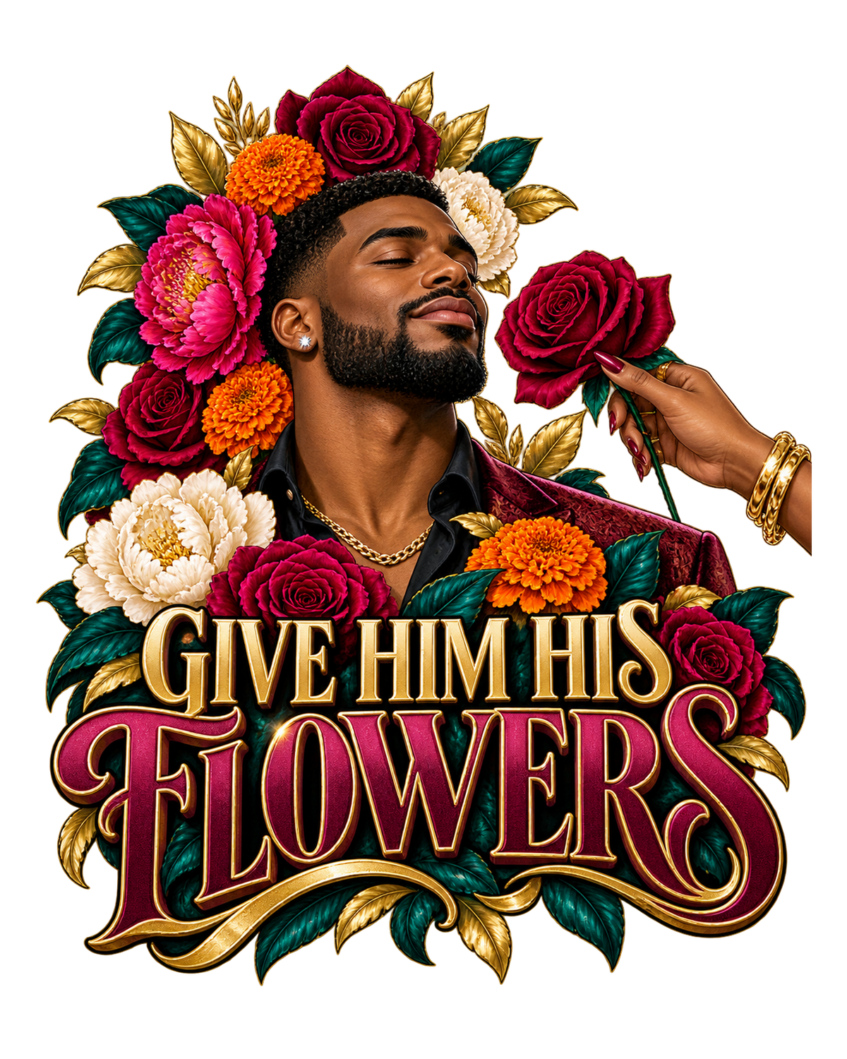 Give Him His Flowers print artwork