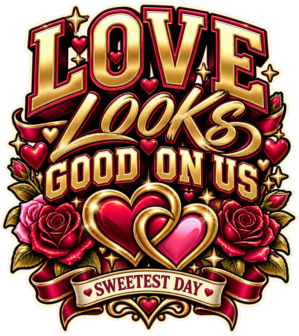 Love Looks Good on Us Sweetest Day print artwork