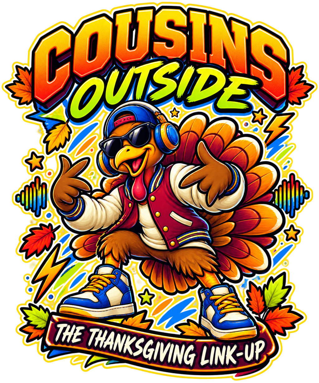Cousins Outside The Thanksgiving Link-Up print artwork