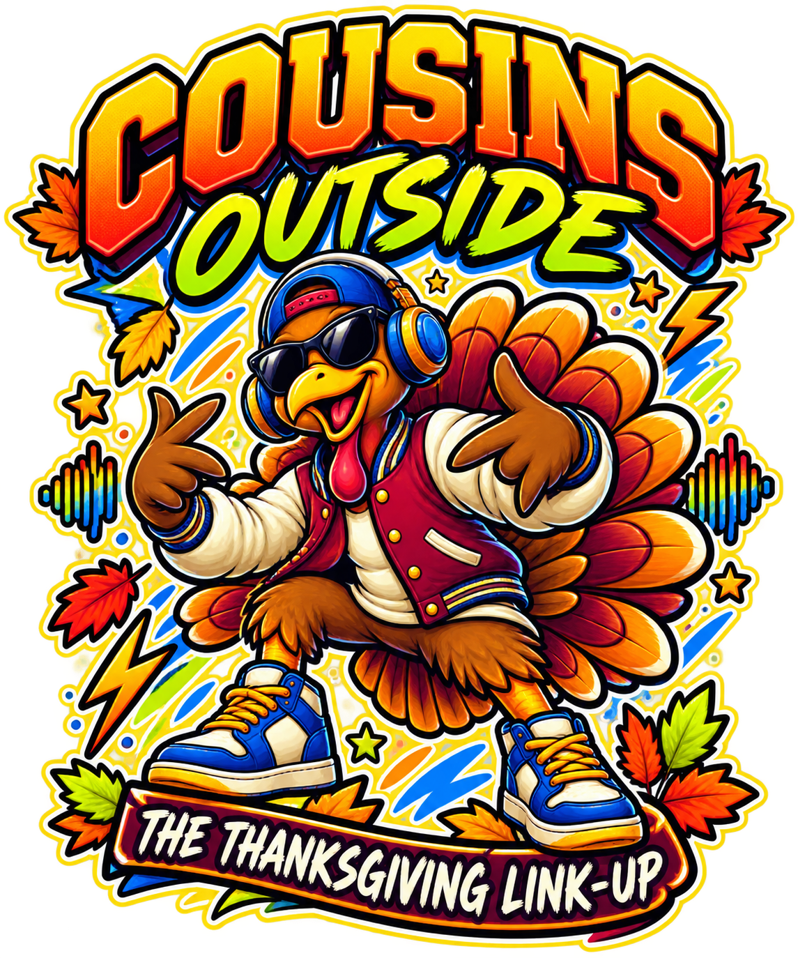 Cousins Outside The Thanksgiving Link-Up print artwork