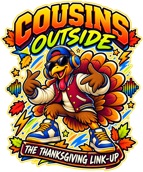 Cousins Outside The Thanksgiving Link-Up print artwork