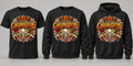 Black premium T-shirt, crewneck, and hoodie featuring Cousinsgiving