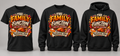 Black premium T-shirt, crewneck, and hoodie featuring The Family Function